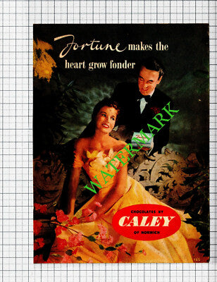 Fortune Caley of Norwich Chocolates Small Advert -  1953 Cutting