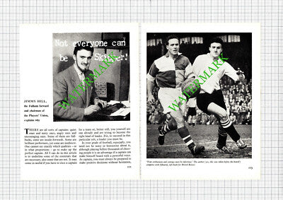 Jimmy Hill Fulham Football Footballer - 1950's Article