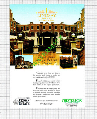 Lindsay Square London SW1 / Stonor Oxfordshire Sale Advert -1991 Cutting