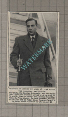 C3581) Amr Pasha Egyptian Ambassador - 1952 Clip