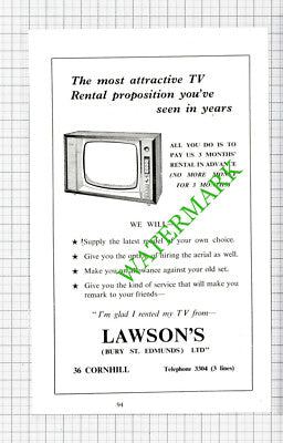 Lawson's Bury St Edmunds / Lacy Scott & Sons Estate Agents Advert - 1964 Cutting