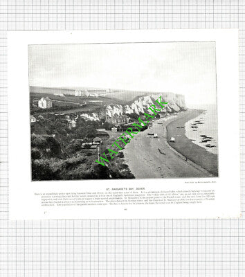 St Margaret's Bay Dover Kent / St Ives Bridge Huntingdon - c.1900 Book Print