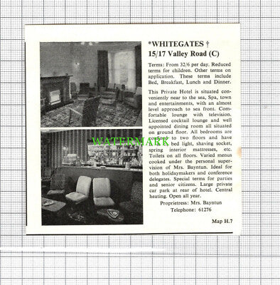 C3675) Trocadero Steak / Whitegates Valley Road Scarborough Bayntun Advert  1969
