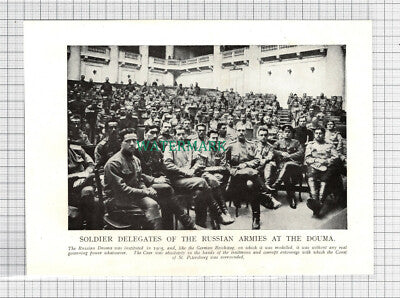 C3910) Soldier Delegates Of Russian Armies The Douma Great War - c.1918 Clip
