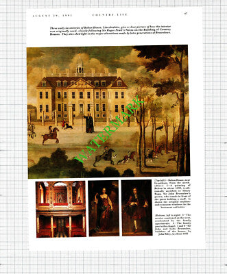 Belton House Lincolnshire - 1991 Article