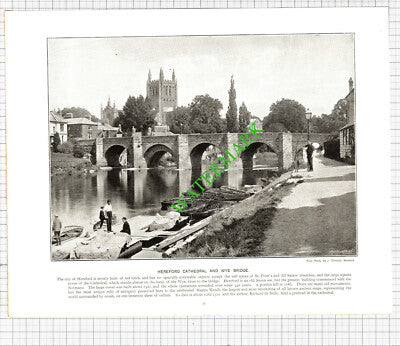 Great White Horse Hotel Ipswich Suffolk / Hereford Cathedral - c.1900 Book Print