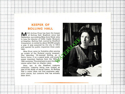 Miss Anthea Diver Bolling Hall Bradford Yorkshire  - 1973 Cutting