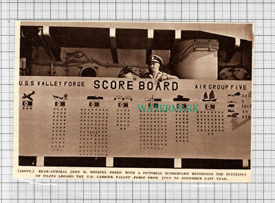C3045) Rear Admiral John M Hoskins US Carrier VALLEY FORGE Score - 1951 Clip