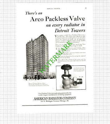 Detroit Towers Michigan American Radiator / Walter DeGarmo Mifflin -1926 Cutting