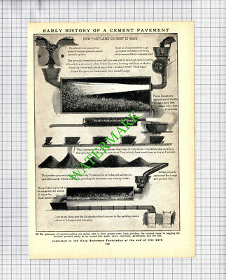 How Portland Cement Is Made - c.1930s Cutting / Print