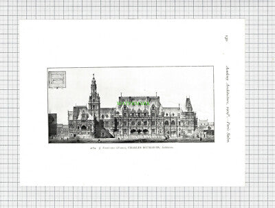 Charles Bourgeois Architect France - 1909 Book Print