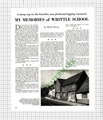 Writtle School  Phyllis Harvey Miss Spink  - 1960s Article