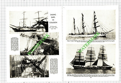 Port Crawford and Ditton Ship Collision Peebleshire - 1930s 2-Part Cutting