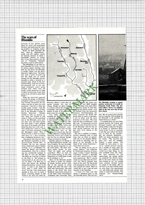 Rhondda Valley Fach Fawr South Wales  - 1972 Article