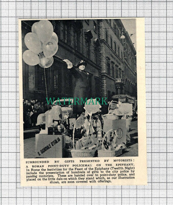C3547) Rome Italy Feast of the Epiphany Gifts for Police - 1952 Clip SMALL