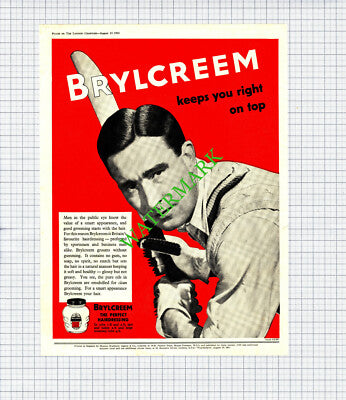 Brylcreem Advert - 1951 Cutting