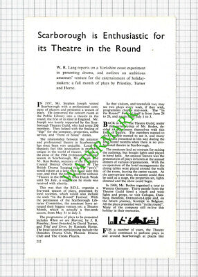 Scarborough Yorkshire Stephen Joseph Theatre  - 1965 Article