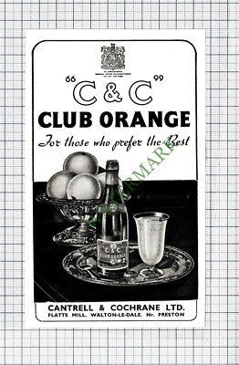 C7820) Cantrell & Cochrane Ltd Walton-le-Dale Preston Advert - 1952 Cutting