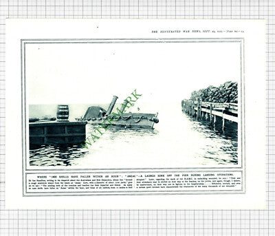 9973) ANZAC Cove World War One - 1915 Cutting / Print