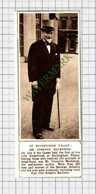 C8094) Sir Compton Mackenzie Author - 1952 Cutting