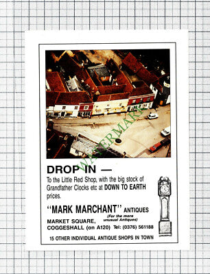 C7867) Mark Marchant Antiques Essex Little Red Shop Coggeshall  - 1989 Cutting
