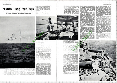 Royal Mail Lines ANDES Cruise Ship - 1967 Article