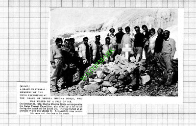 Sherpa Mingma Dorje Everest Grave - 1953 Small Cutting