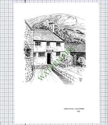 9499) Green Hammerton Yorkshire /  Abbeystead Lancs - c.1980s Print / Cutting