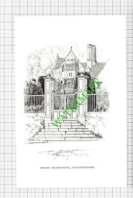 Owlpen Manor House Gloucestershire - 1980s Cutting