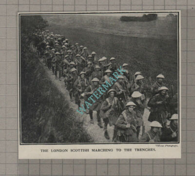 C3886) The London Scottish Marching To Trenches World War One WW1 - 1916 Clip