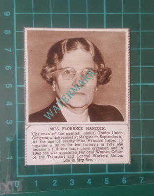 C2741) Miss Florence Hancock Trades Union Congress - 1948 Clip SMALL!