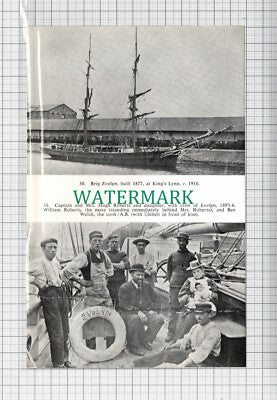 C3518) The EVELYN Brig Captain Hugh Roberts Ben Welch Double Sided Clip c.1950s