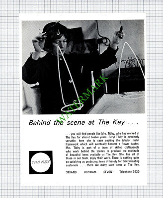 Beryl Tibby The Key Topsham Devon Advert  - 1968 Cutting