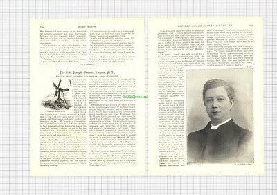 8851) Rev Joseph Edmund Rogers Great Yarmouth Canon of Norwich - 1896 Article