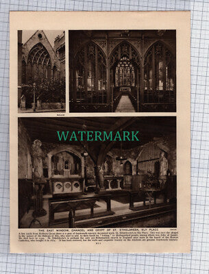 (7379) St Etheldreda Church Ely Place Holborn London - c.1925 Book Print