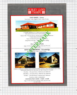Egerton Cres Knightsbridge London SW3 / Lewes Sussex Sale Advert -1991 Cutting