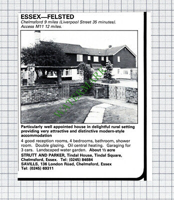 Felsted Essex House Sale Advert - 1981 Cutting