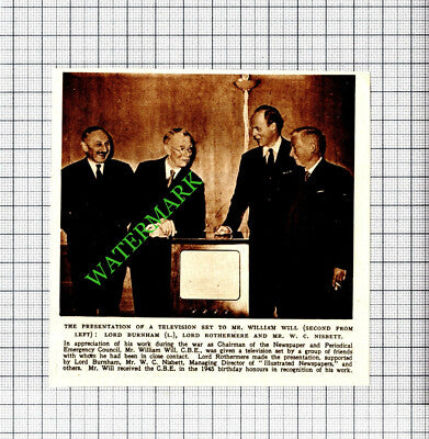 Lord Burnham Rothermere W C Nisbett Mr William Will Gift - 1947 Cutting