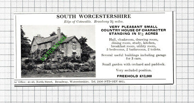 Broadway South Worcestshire Cotswolds House Sale Advert  -1966 SMALL Cutting