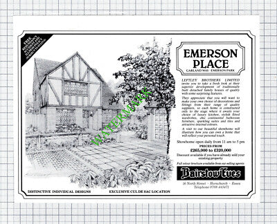 Emerson Place Garland Way Emerson Park Essex Leftley Brothers  -  1992 Cutting