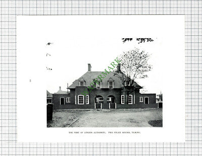 Police Houses Fire Station Tilbury Port Of London Authority  - c.1930 Book Print