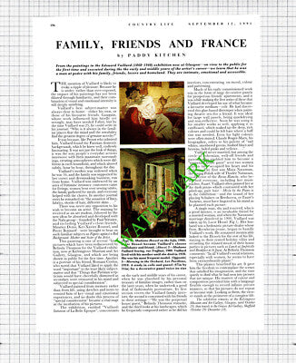 Edouard Vuillard Artist  - 1991 Article