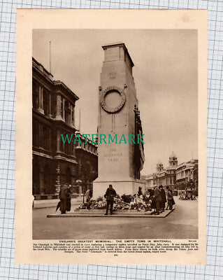 (8721) London Pavement Artist / Whitehall Cenotaph -   c.1925 Print