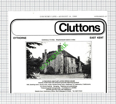 Eythorne Kent House Sale Advert - 1980 Cutting