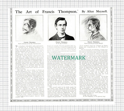X1154) The Art Of Francis Thompson Alice Meynell - 1913 Cutting