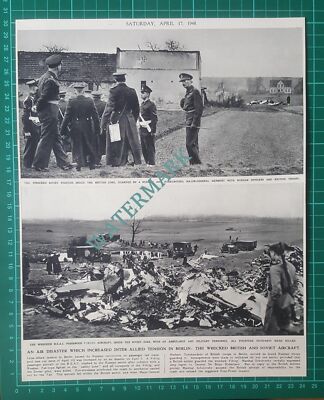 (X346) BEAC Viking Aircraft Crash Major Gen Herbert Russia - 1949 Clip