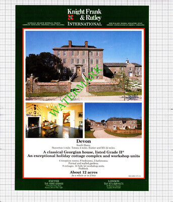 South Hams Staverton Devon / Puttenham Surrey House Sale Advert  - 1991 Cutting