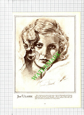 James Dunn Actor / June Ulasek Actress  - 1930s Book Print