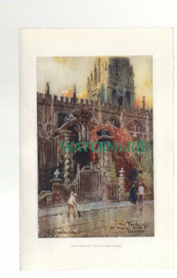 C4236) OXFORD The Porch St Mary's High St / All Souls College Book Print