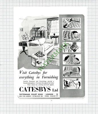 Catesbys Ltd Furnishers Advert - 1948